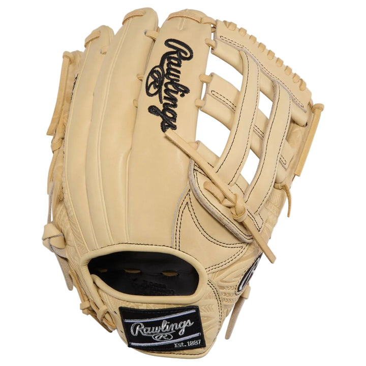 Rawlings Heart of the Hide PROR3039-6CCC camel outfield glove front view