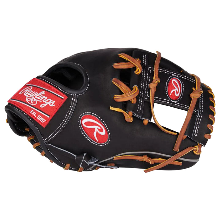 Rawlings Heart of the Hide black infield glove web detail