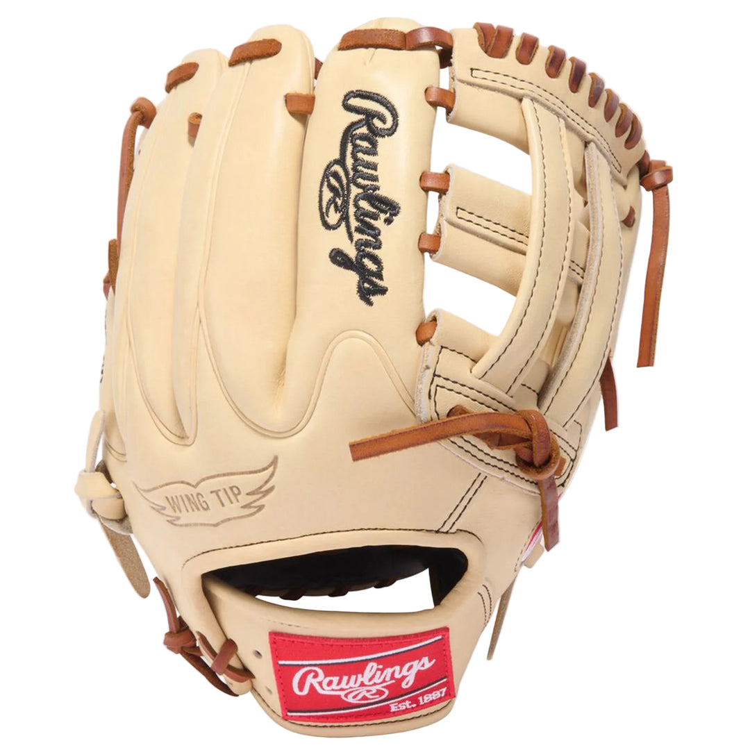 Rawlings Heart of the Hide camel infield glove rear angle