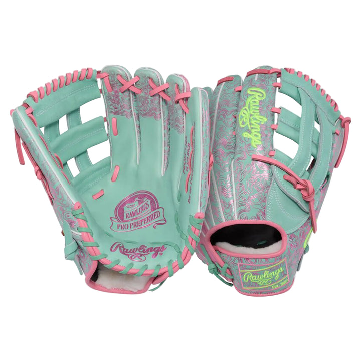 Rawlings Pro Preferred Fernando Tatis Jr. glove front and back view