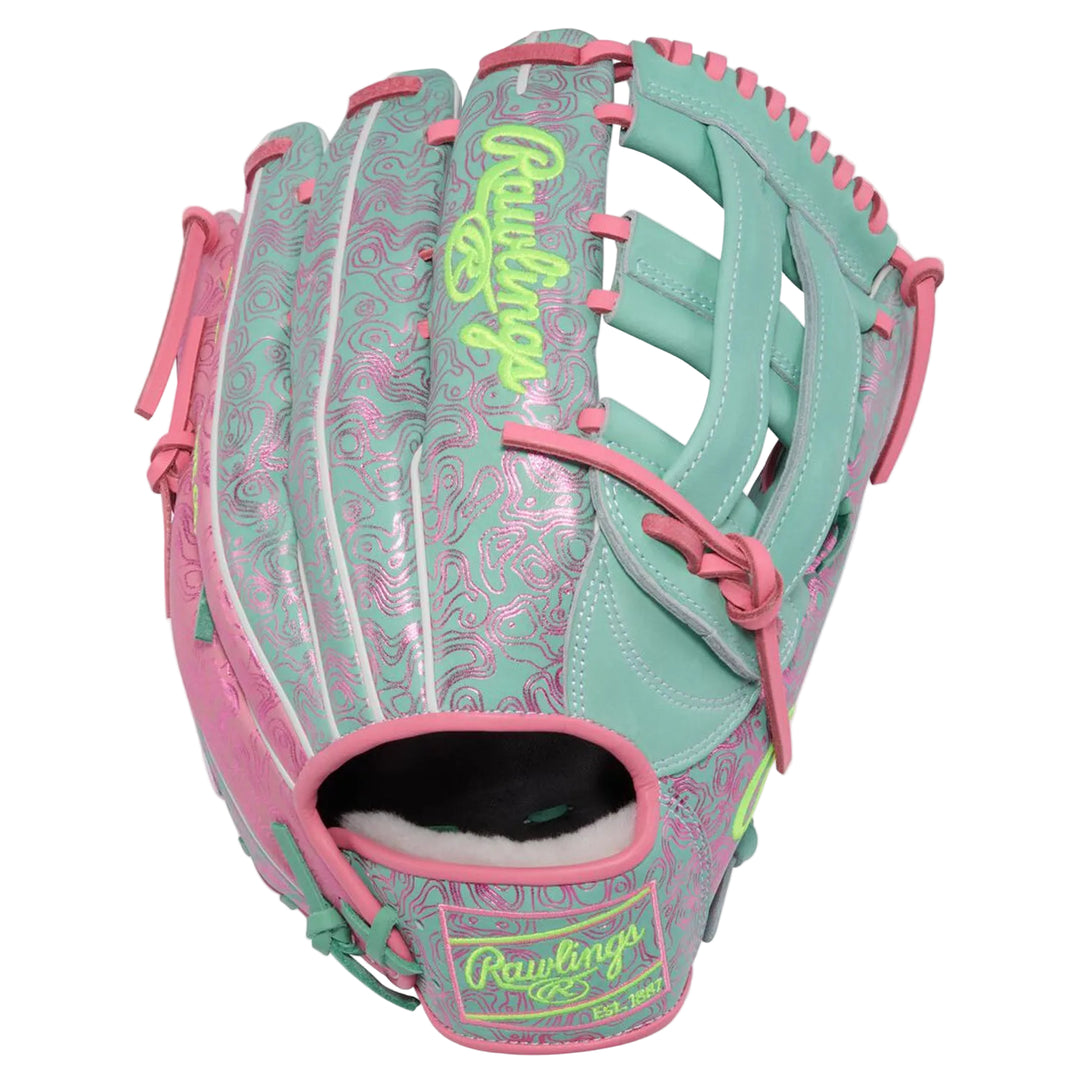 Rawlings Fernando Tatis Jr. glove embroidered logo detail