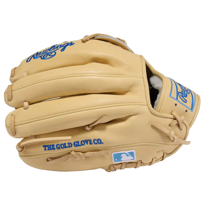Rawlings 12.25-inch KB17 glove back shell and MLB logo detail