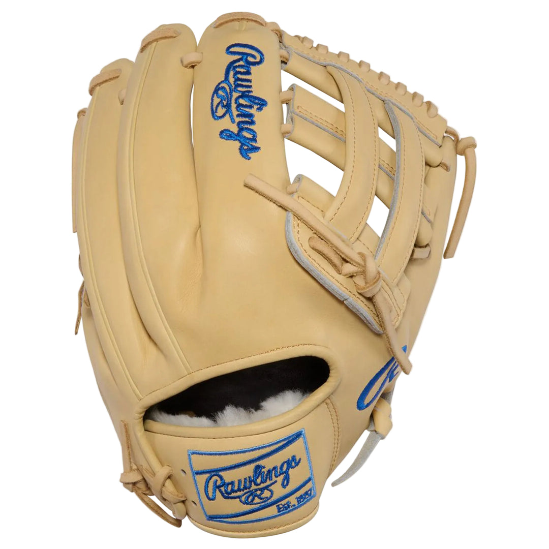 Rawlings 12.25-inch premium baseball glove back shell profile