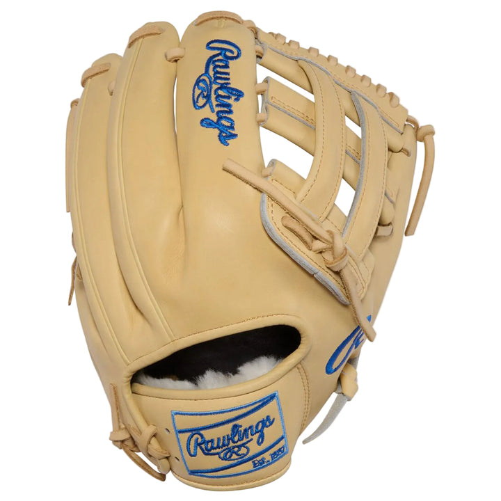 Rawlings 12.25-inch premium baseball glove back shell profile