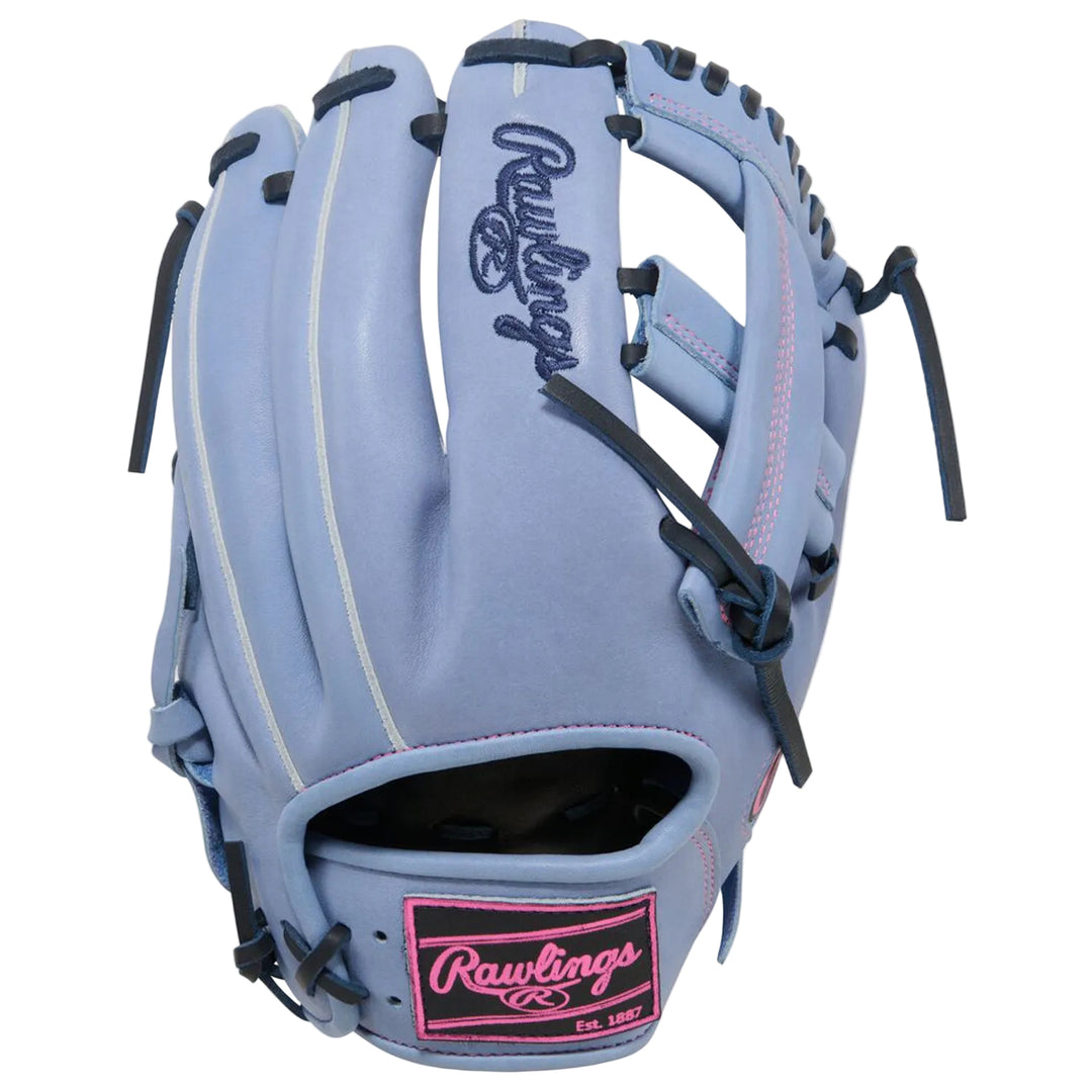 Rawlings Heart of the Hide back design in periwinkle leather
