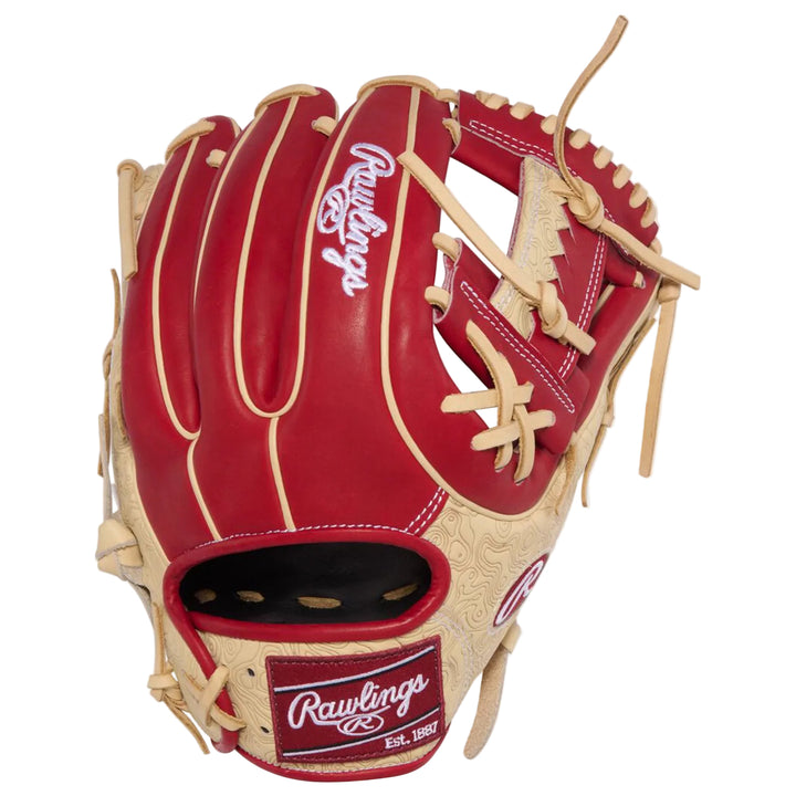 Rawlings Heart of the Hide back design with topographic print