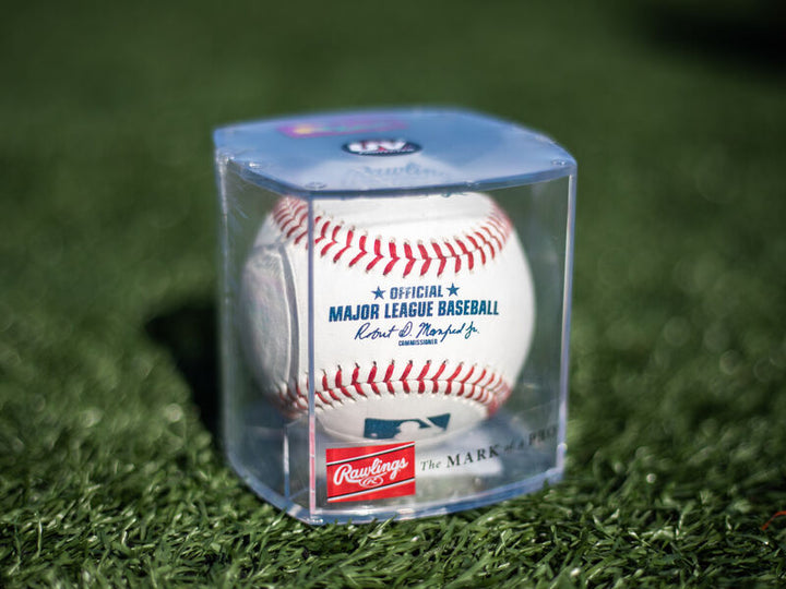 Rawlings official MLB baseball in individual display cube