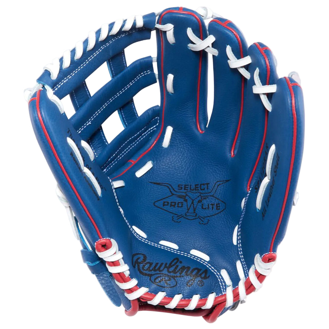 Rawlings 12-inch youth baseball glove pocket view