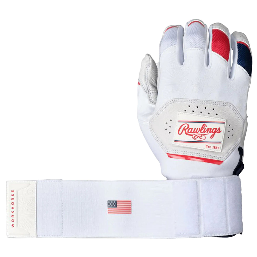Rawlings Workhorse Compression Strap batting gloves front view