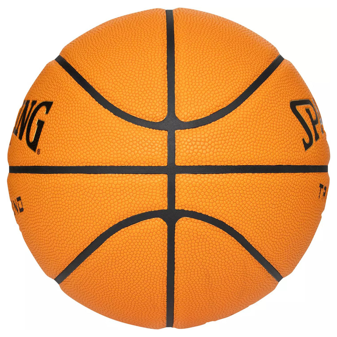 Spalding TF Transcend indoor basketball side view with product markings