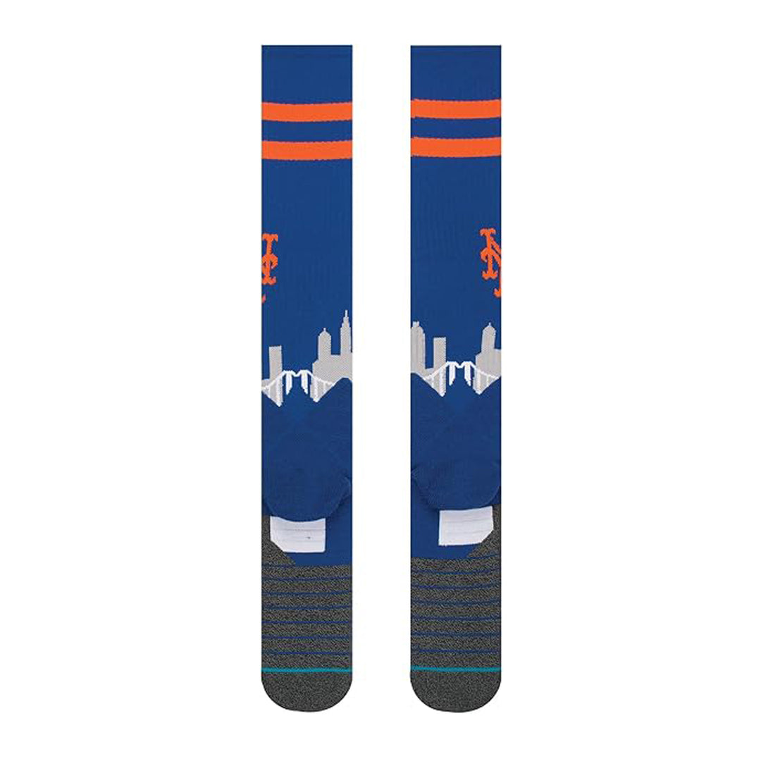 New York Mets Diamond Pro performance baseball socks back design