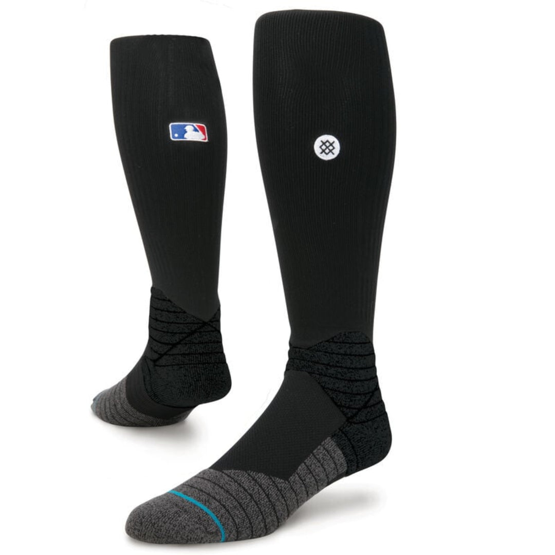 Stance Diamond Pro OTC black baseball socks angled view
