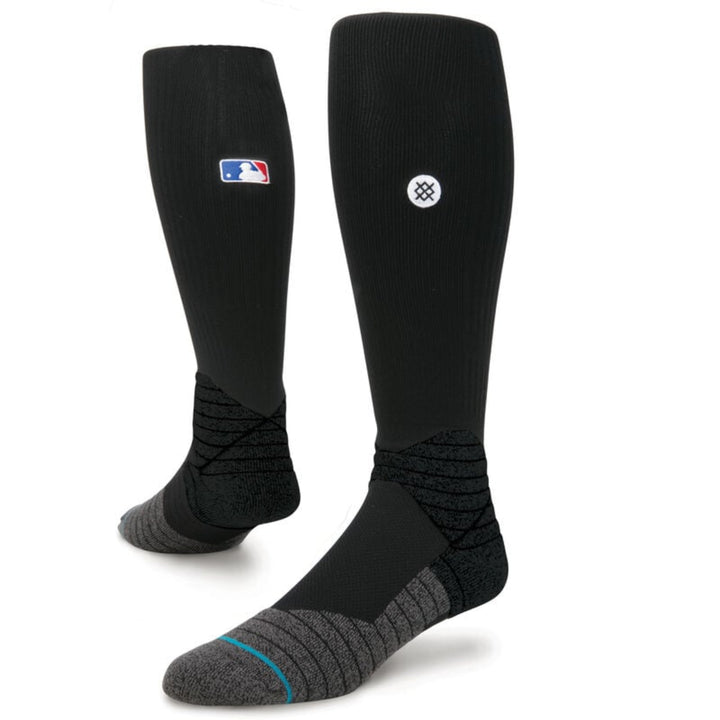 Stance Diamond Pro OTC black baseball socks angled view