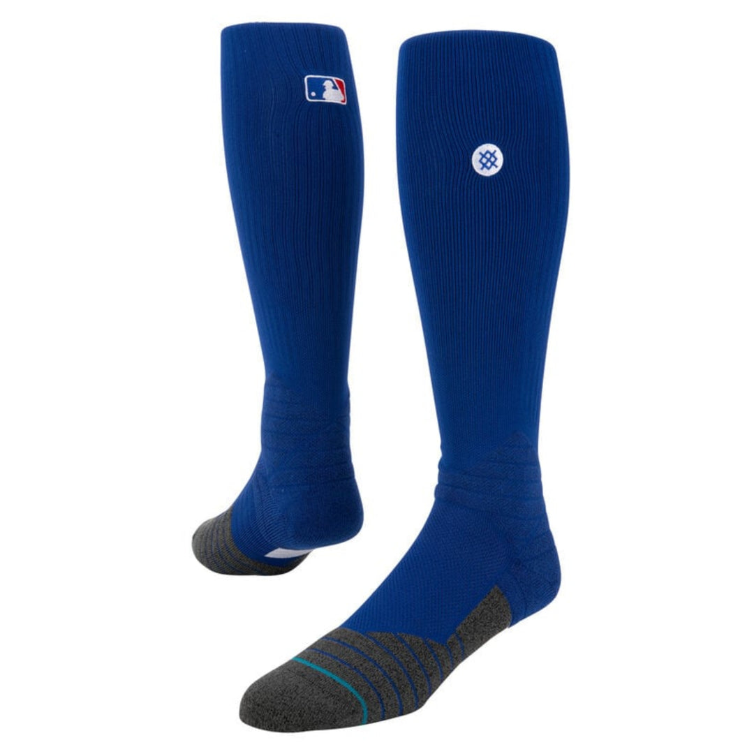 Stance Diamond Pro OTC bright royal baseball socks angled view