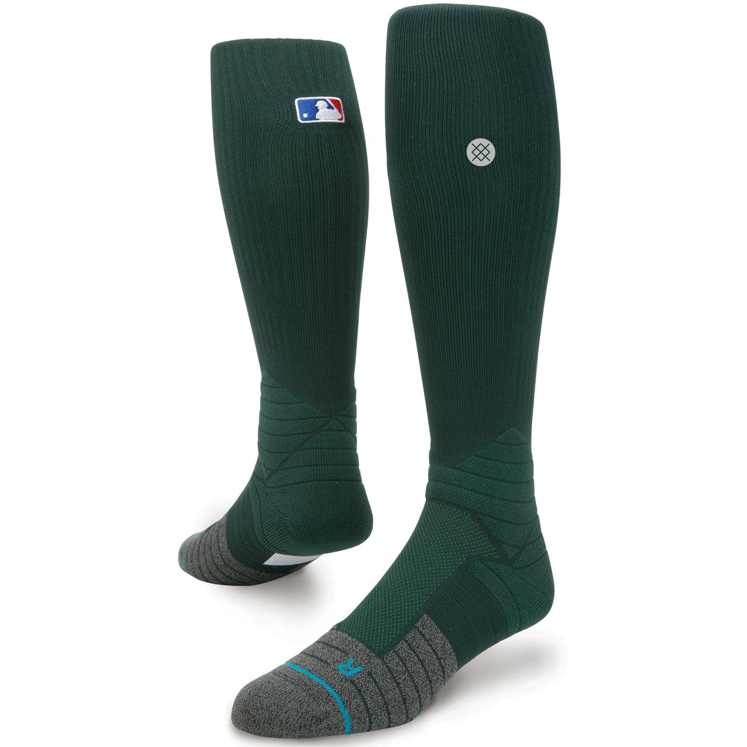 Stance Diamond Pro OTC baseball socks green angled view