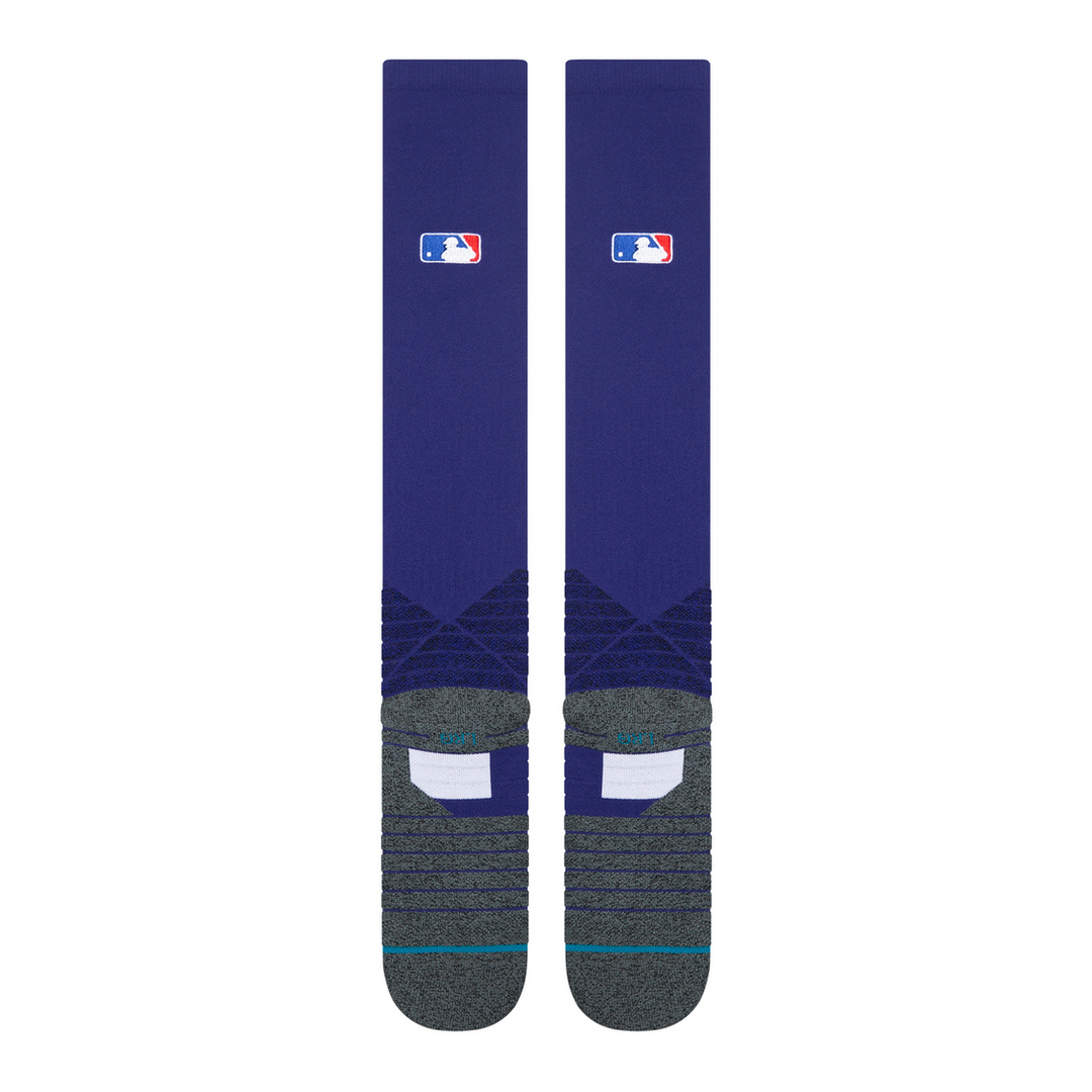 Stance Diamond Pro OTC purple baseball socks rear view