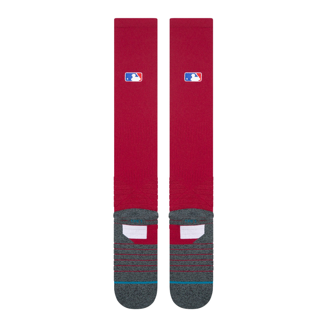 Stance Diamond Pro OTC burgundy socks rear profile