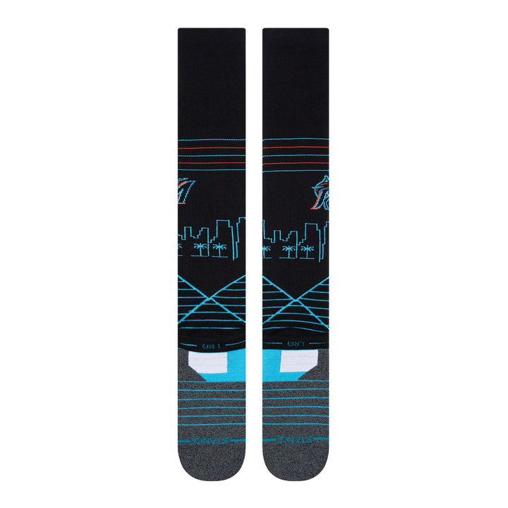 Stance Miami Marlins Diamond Pro OTC baseball socks rear view