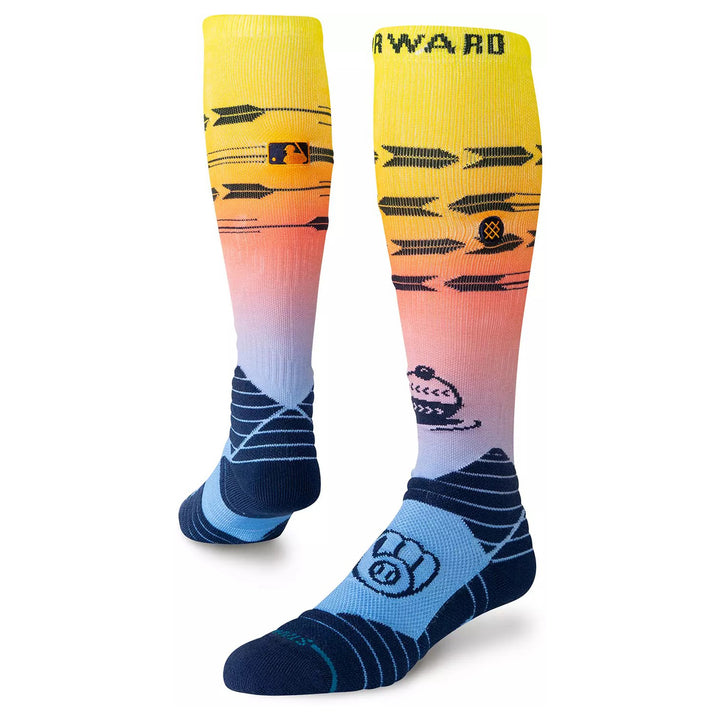 Stance Milwaukee Brewers 2026 City Connect OTC baseball socks angled view