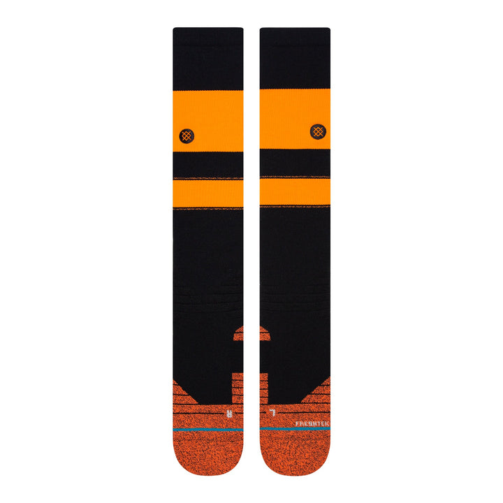 Black and orange Stance Stripes OTC over-the-calf performance socks