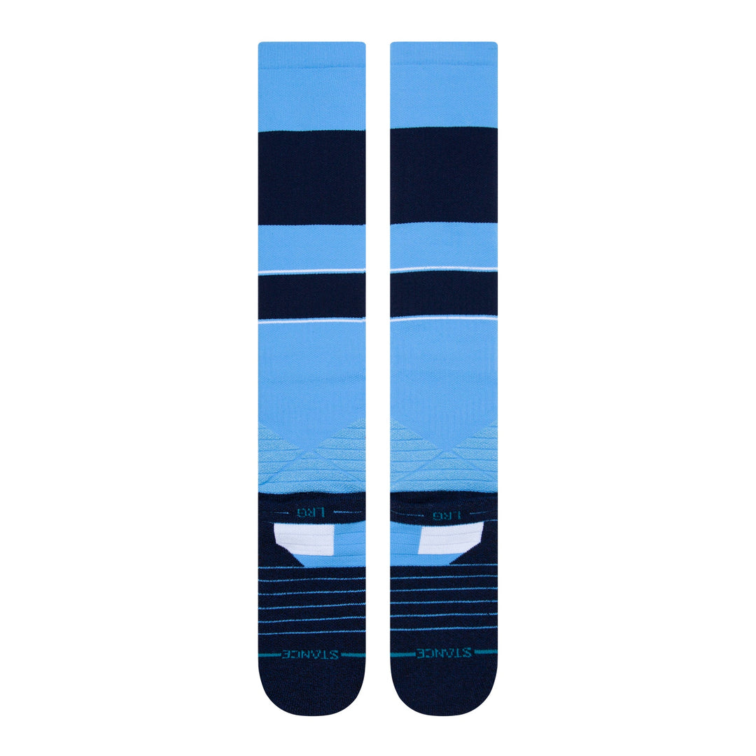 Rear profile light blue Stance performance baseball socks