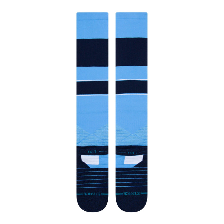 Rear profile light blue Stance performance baseball socks