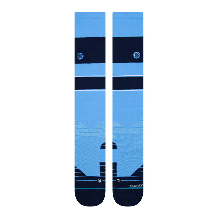 Front view light blue Stance Stripes OTC baseball socks