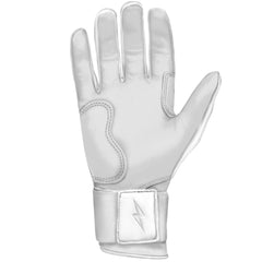 PREMIUM PRO CHROME Series Long Cuff Batting Gloves - White