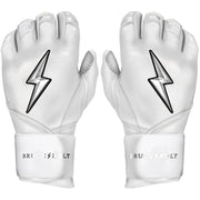 PREMIUM PRO CHROME Series Long Cuff Batting Gloves - White