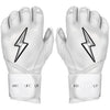 PREMIUM PRO CHROME Series Long Cuff Batting Gloves - White