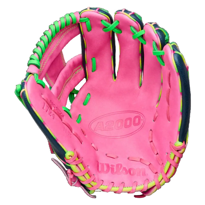 Wilson A2000 1724 11.75 inch H-Web baseball glove palm view