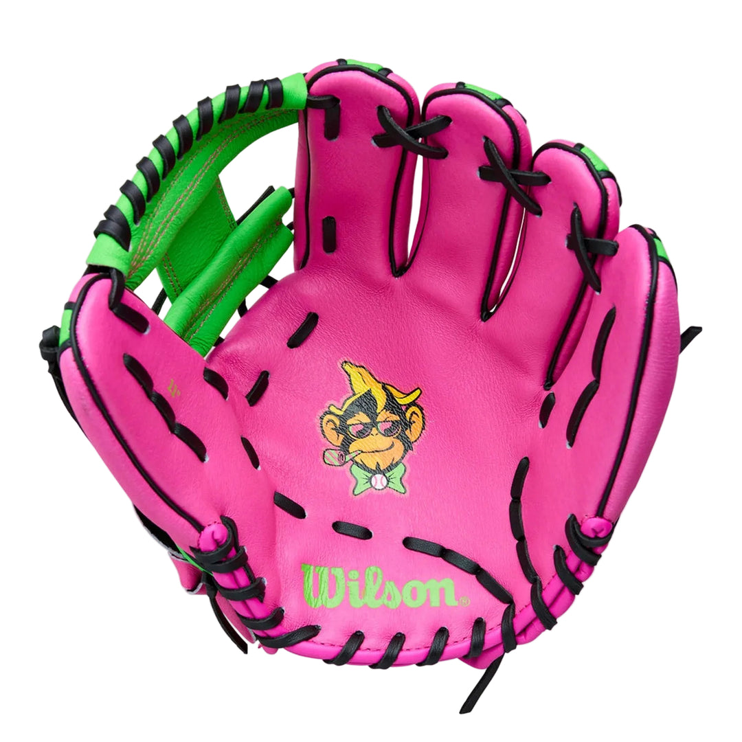 Wilson A450 Party Animals 11 inch baseball glove pocket view