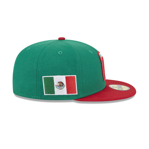  New Era Authentic 2023 WBC Mexico World Baseball Classic Black  & White Fitted Hat 59FIFTY Official Cap (7 1/2) : Sports & Outdoors