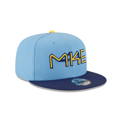 Milwaukee Brewers New Era Powder Blue 2022 City Connect 9FIFTY Snapback Hat