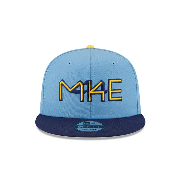 Milwaukee Brewers New Era Powder Blue 2022 City Connect 9FIFTY Snapback Hat