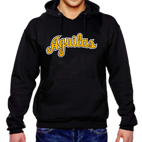Aguilas Black Hoodie Yellow and White logo - ss4500
