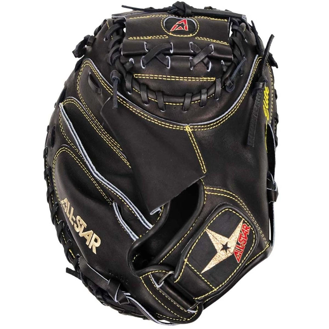 All-Star Pro-Elite Solid Black Baseball Catcher's Mitt, 33.5" - (CM3000SBK-1)