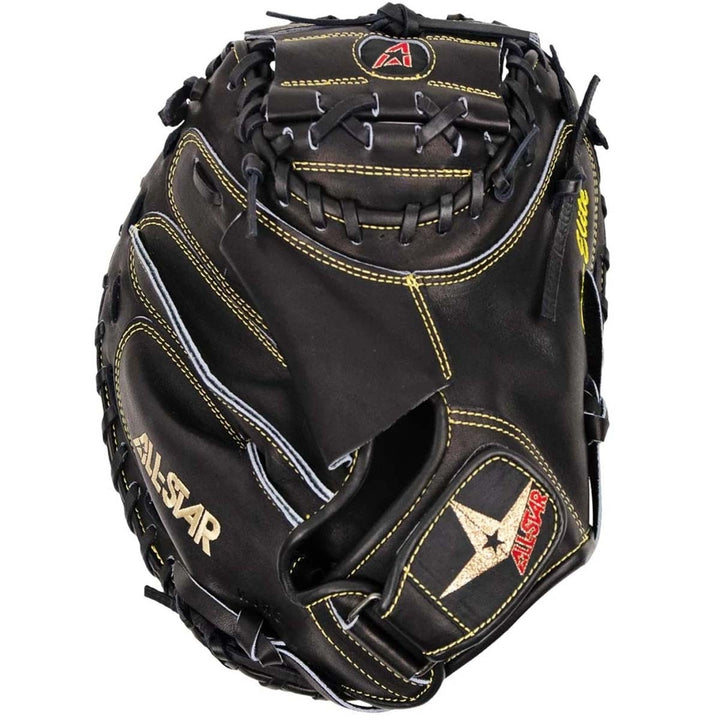 All-Star Pro-Elite Solid Black Baseball Catcher's Mitt, 33.5" - (CM3000SBK-1)
