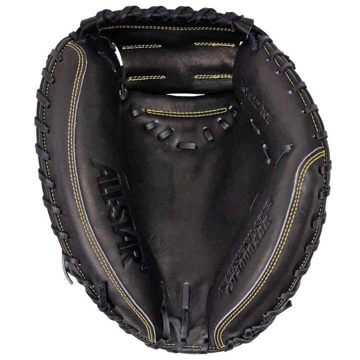 All-Star Pro-Elite Solid Black Baseball Catcher's Mitt, 33.5" - (CM3000SBK-1)3