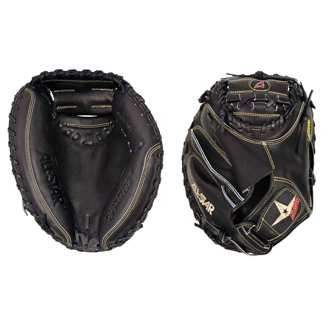 All-Star Pro-Elite Solid Black Baseball Catcher's Mitt, 33.5" - (CM3000SBK-1)6