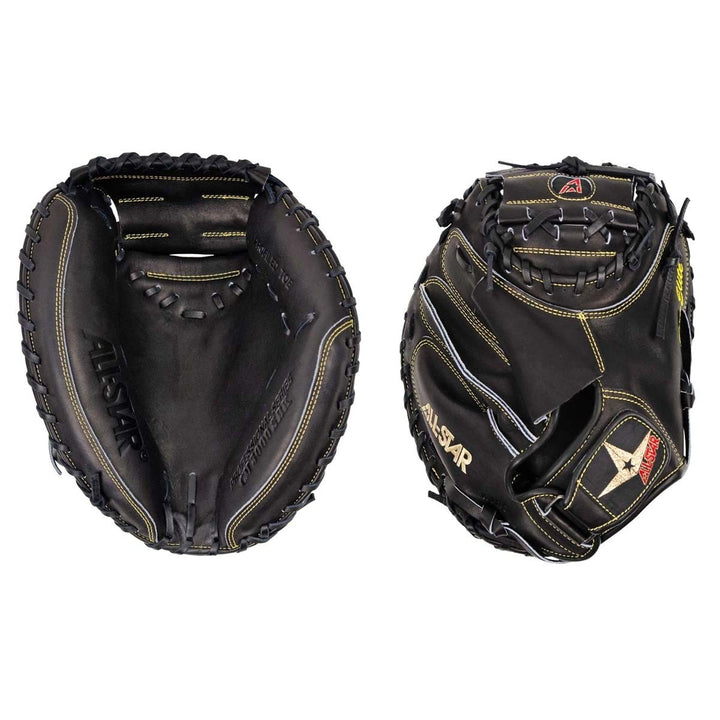 All-Star Pro-Elite Solid Black Baseball Catcher's Mitt, 33.5" - (CM3000SBK-1)6