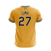 Dominican Hall of Fame Aguilas Cibaenas Jersey Gold-Lima 27 
