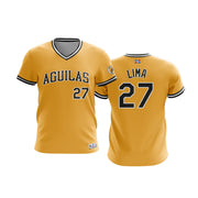 Dominican Hall of Fame Aguilas Cibaenas Jersey Gold - Lima 27 