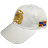 Escudo Republica Dominicana - Dominican Shield White/Metallic Gold Color Dad Hat