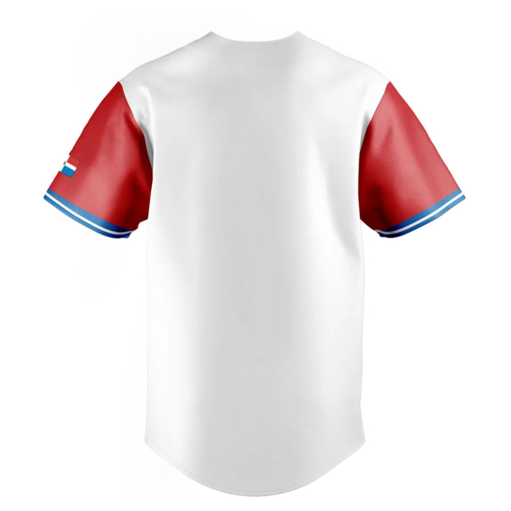 Dominicana Full Button Sublimated Jersey White/Red1