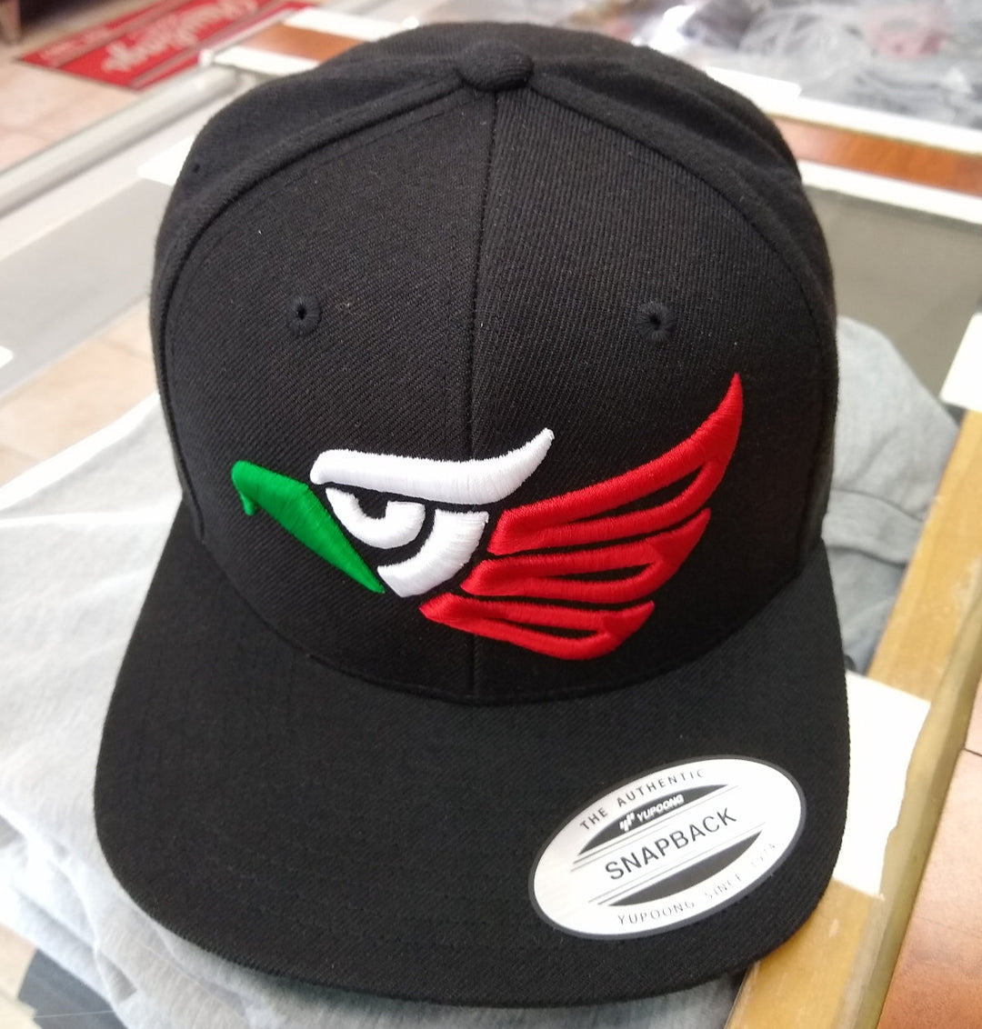 Embroidered Eagle and flag Mexico SLIM LOGO SnapBack hat5