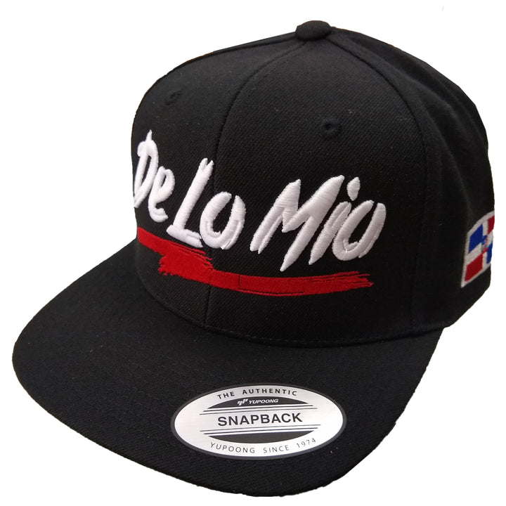 Embroidered  Logo De lo mio SnapBack Hats_Black