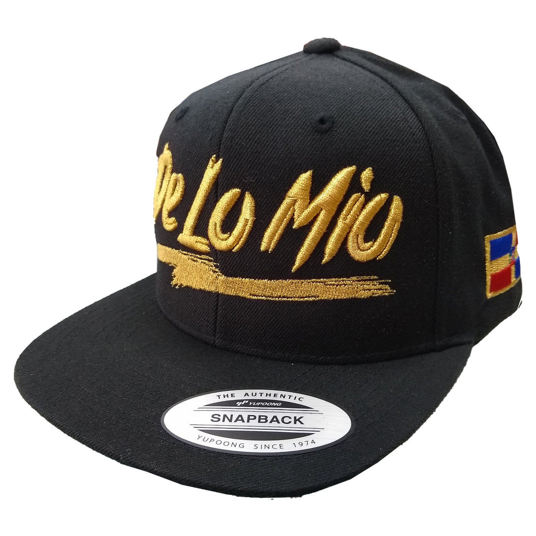 Embroidered  Logo De lo mio SnapBack Hats_Black1
