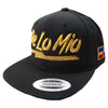 Embroidered  Logo De lo mio SnapBack Hats_Black1