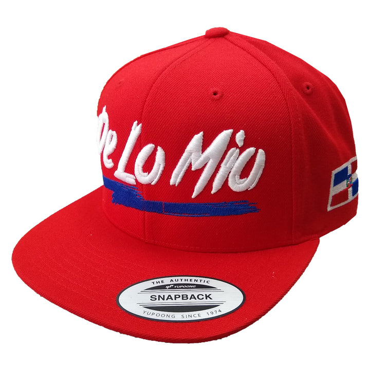 Embroidered  Logo De lo mio SnapBack Hats_Red